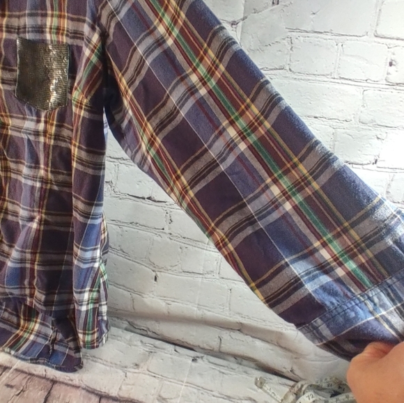 Torrid Pullover Button Down Emma Tunic Plaid Top 3X - Picture 7 of 12